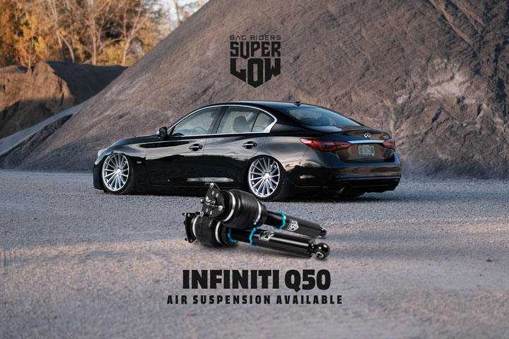 Infiniti Q50 & Q60 Super Low Air Ride Kit Available Now!