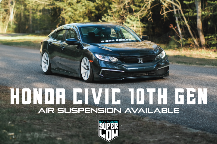 Super Low 10th Gen Honda Civic Air Suspension Kit Available Now! 