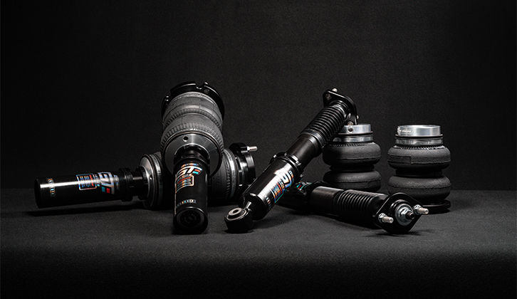 GT Series Air Suspension front and rear black background